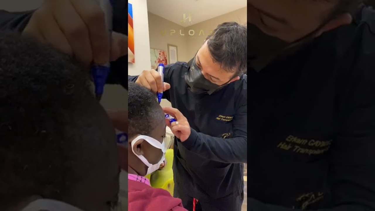 Female Afro hairline designing